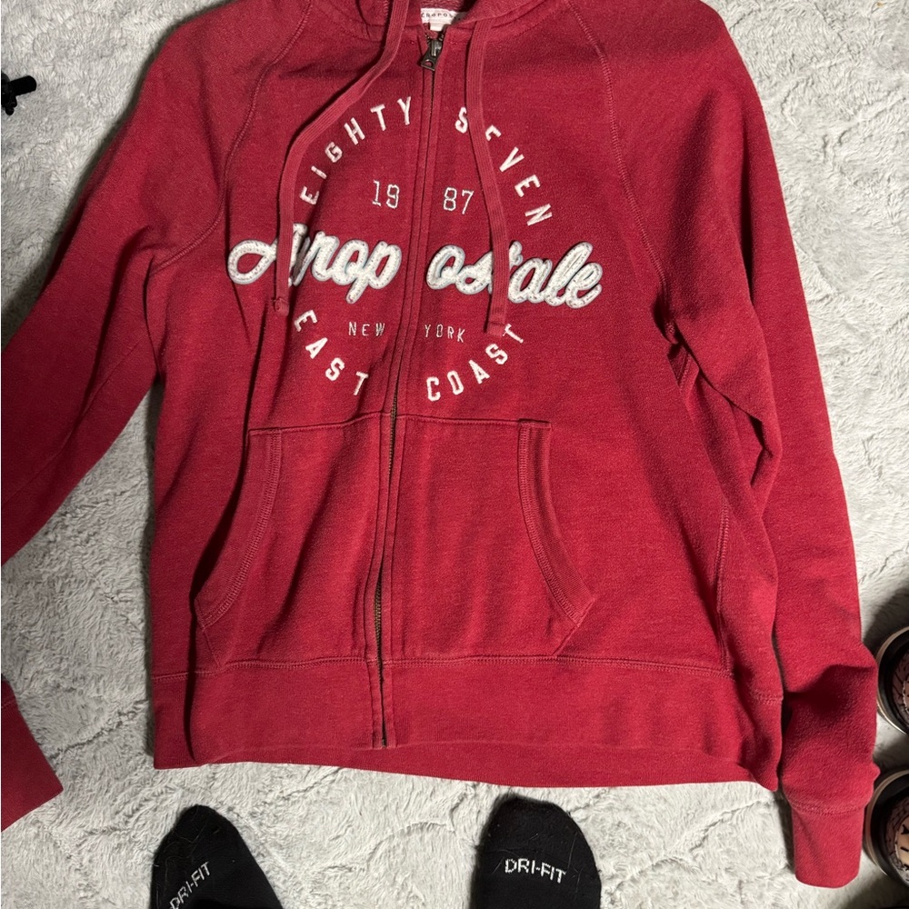 Aeropostale Red Hoodie Jacket